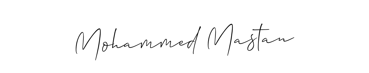 How to make Mohammed Mastan name signature. Use Allison_Script style for creating short signs online. This is the latest handwritten sign. Mohammed Mastan signature style 2 images and pictures png