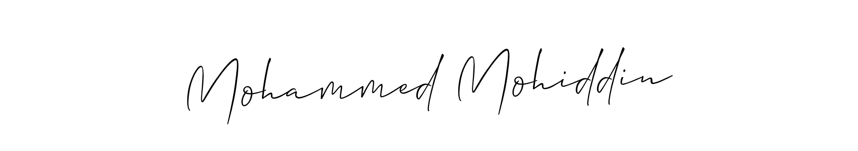 Also we have Mohammed Mohiddin name is the best signature style. Create professional handwritten signature collection using Allison_Script autograph style. Mohammed Mohiddin signature style 2 images and pictures png