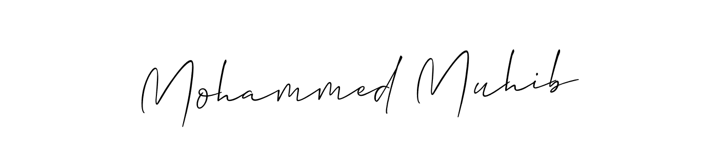 How to make Mohammed Muhib signature? Allison_Script is a professional autograph style. Create handwritten signature for Mohammed Muhib name. Mohammed Muhib signature style 2 images and pictures png