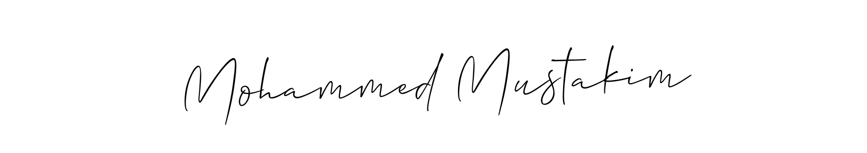 Also You can easily find your signature by using the search form. We will create Mohammed Mustakim name handwritten signature images for you free of cost using Allison_Script sign style. Mohammed Mustakim signature style 2 images and pictures png