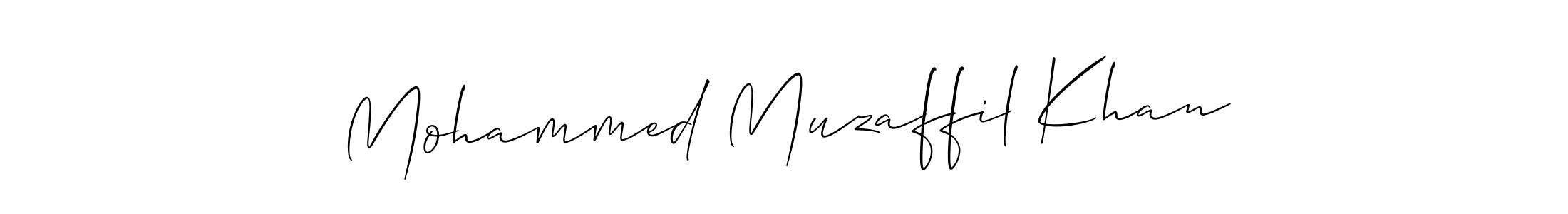 How to Draw Mohammed Muzaffil Khan signature style? Allison_Script is a latest design signature styles for name Mohammed Muzaffil Khan. Mohammed Muzaffil Khan signature style 2 images and pictures png