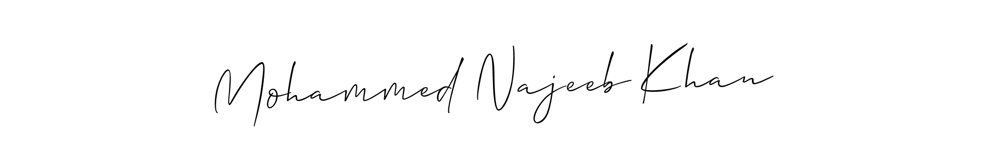 Also we have Mohammed Najeeb Khan name is the best signature style. Create professional handwritten signature collection using Allison_Script autograph style. Mohammed Najeeb Khan signature style 2 images and pictures png