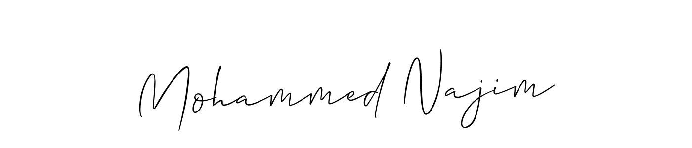 Use a signature maker to create a handwritten signature online. With this signature software, you can design (Allison_Script) your own signature for name Mohammed Najim. Mohammed Najim signature style 2 images and pictures png