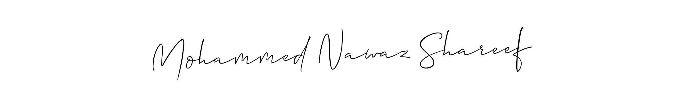 How to make Mohammed Nawaz Shareef signature? Allison_Script is a professional autograph style. Create handwritten signature for Mohammed Nawaz Shareef name. Mohammed Nawaz Shareef signature style 2 images and pictures png