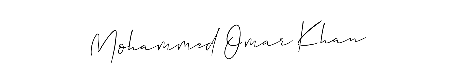 Make a beautiful signature design for name Mohammed Omar Khan. With this signature (Allison_Script) style, you can create a handwritten signature for free. Mohammed Omar Khan signature style 2 images and pictures png