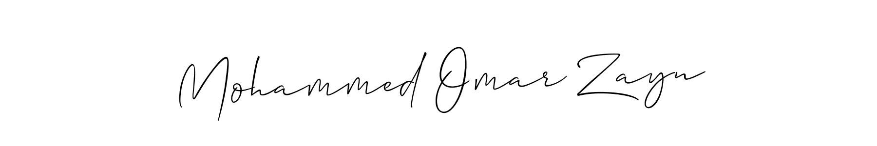 How to make Mohammed Omar Zayn signature? Allison_Script is a professional autograph style. Create handwritten signature for Mohammed Omar Zayn name. Mohammed Omar Zayn signature style 2 images and pictures png