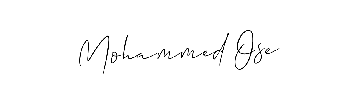 Create a beautiful signature design for name Mohammed Ose. With this signature (Allison_Script) fonts, you can make a handwritten signature for free. Mohammed Ose signature style 2 images and pictures png