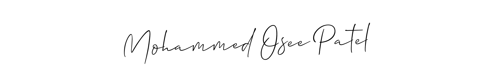 if you are searching for the best signature style for your name Mohammed Osee Patel. so please give up your signature search. here we have designed multiple signature styles  using Allison_Script. Mohammed Osee Patel signature style 2 images and pictures png