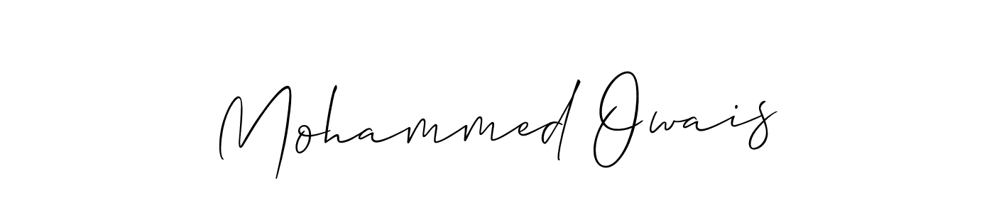 How to make Mohammed Owais signature? Allison_Script is a professional autograph style. Create handwritten signature for Mohammed Owais name. Mohammed Owais signature style 2 images and pictures png