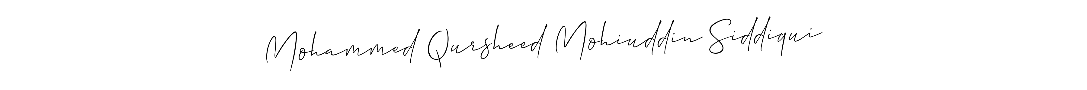Also You can easily find your signature by using the search form. We will create Mohammed Qursheed Mohiuddin Siddiqui name handwritten signature images for you free of cost using Allison_Script sign style. Mohammed Qursheed Mohiuddin Siddiqui signature style 2 images and pictures png