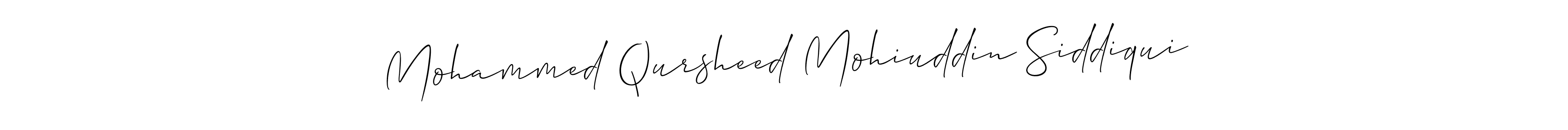 Make a beautiful signature design for name Mohammed Qursheed Mohiuddin Siddiqui. Use this online signature maker to create a handwritten signature for free. Mohammed Qursheed Mohiuddin Siddiqui signature style 2 images and pictures png