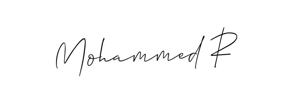 It looks lik you need a new signature style for name Mohammed R. Design unique handwritten (Allison_Script) signature with our free signature maker in just a few clicks. Mohammed R signature style 2 images and pictures png