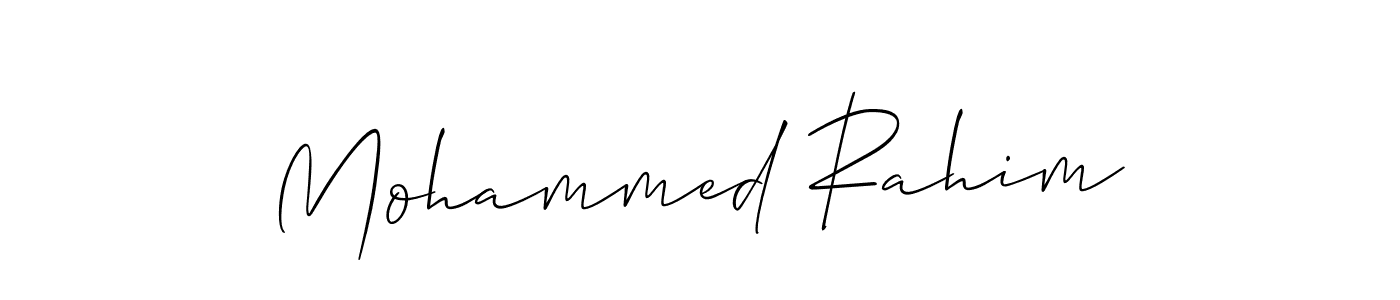 Make a beautiful signature design for name Mohammed Rahim. With this signature (Allison_Script) style, you can create a handwritten signature for free. Mohammed Rahim signature style 2 images and pictures png