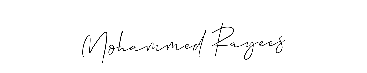 It looks lik you need a new signature style for name Mohammed Rayees. Design unique handwritten (Allison_Script) signature with our free signature maker in just a few clicks. Mohammed Rayees signature style 2 images and pictures png