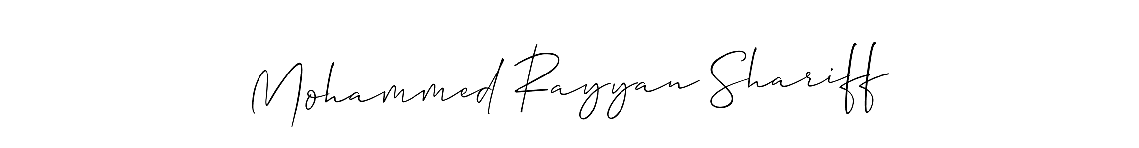 You should practise on your own different ways (Allison_Script) to write your name (Mohammed Rayyan Shariff) in signature. don't let someone else do it for you. Mohammed Rayyan Shariff signature style 2 images and pictures png