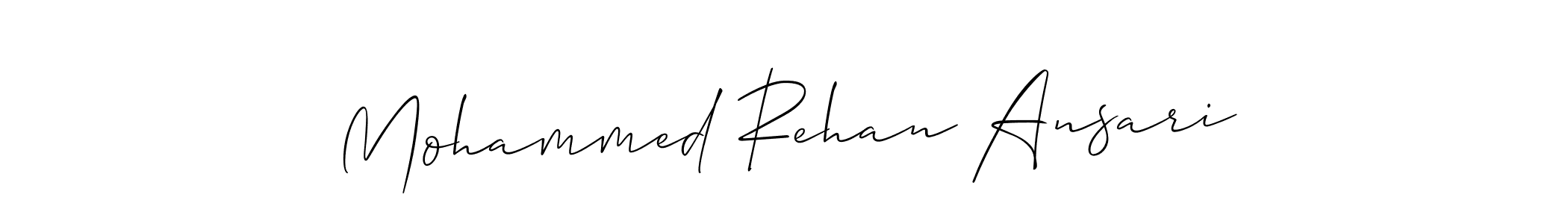 How to make Mohammed Rehan Ansari name signature. Use Allison_Script style for creating short signs online. This is the latest handwritten sign. Mohammed Rehan Ansari signature style 2 images and pictures png
