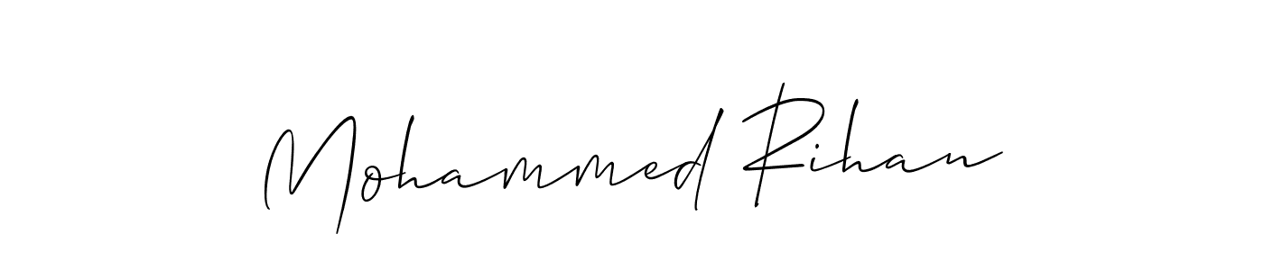 Create a beautiful signature design for name Mohammed Rihan. With this signature (Allison_Script) fonts, you can make a handwritten signature for free. Mohammed Rihan signature style 2 images and pictures png