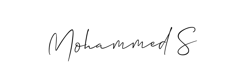 Create a beautiful signature design for name Mohammed S. With this signature (Allison_Script) fonts, you can make a handwritten signature for free. Mohammed S signature style 2 images and pictures png