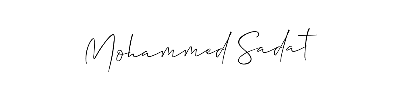 Create a beautiful signature design for name Mohammed Sadat. With this signature (Allison_Script) fonts, you can make a handwritten signature for free. Mohammed Sadat signature style 2 images and pictures png