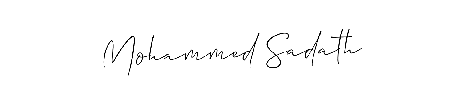 if you are searching for the best signature style for your name Mohammed Sadath. so please give up your signature search. here we have designed multiple signature styles  using Allison_Script. Mohammed Sadath signature style 2 images and pictures png