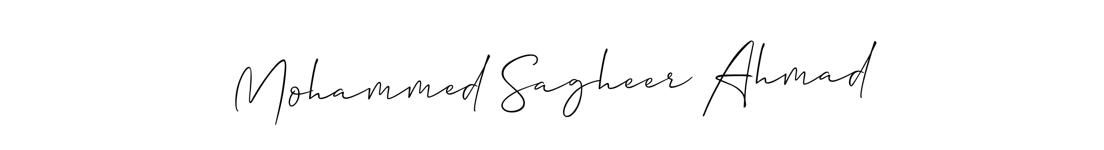 Create a beautiful signature design for name Mohammed Sagheer Ahmad. With this signature (Allison_Script) fonts, you can make a handwritten signature for free. Mohammed Sagheer Ahmad signature style 2 images and pictures png
