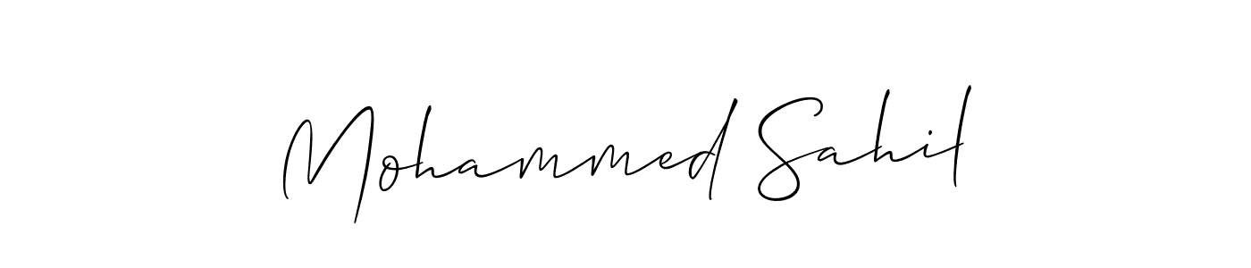 How to make Mohammed Sahil name signature. Use Allison_Script style for creating short signs online. This is the latest handwritten sign. Mohammed Sahil signature style 2 images and pictures png