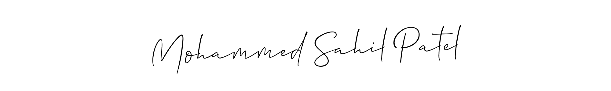 You should practise on your own different ways (Allison_Script) to write your name (Mohammed Sahil Patel) in signature. don't let someone else do it for you. Mohammed Sahil Patel signature style 2 images and pictures png