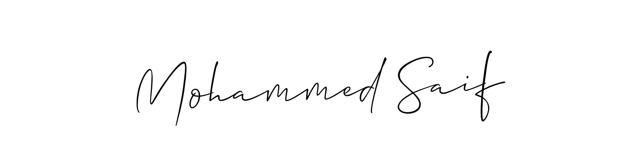 How to make Mohammed Saif name signature. Use Allison_Script style for creating short signs online. This is the latest handwritten sign. Mohammed Saif signature style 2 images and pictures png