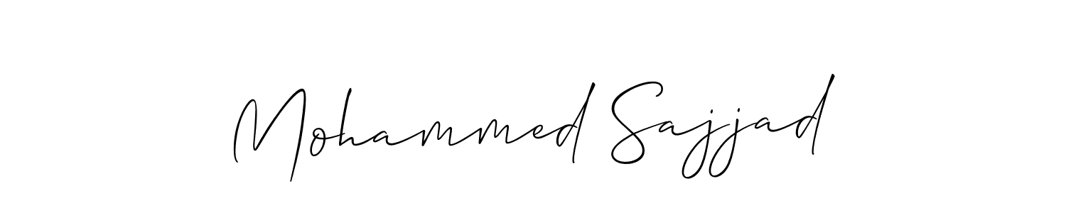 Use a signature maker to create a handwritten signature online. With this signature software, you can design (Allison_Script) your own signature for name Mohammed Sajjad. Mohammed Sajjad signature style 2 images and pictures png