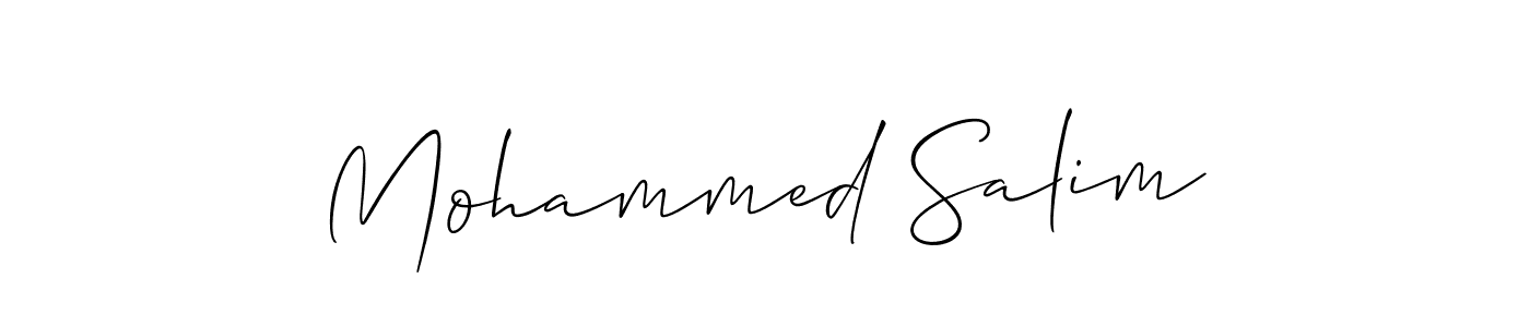 Use a signature maker to create a handwritten signature online. With this signature software, you can design (Allison_Script) your own signature for name Mohammed Salim. Mohammed Salim signature style 2 images and pictures png