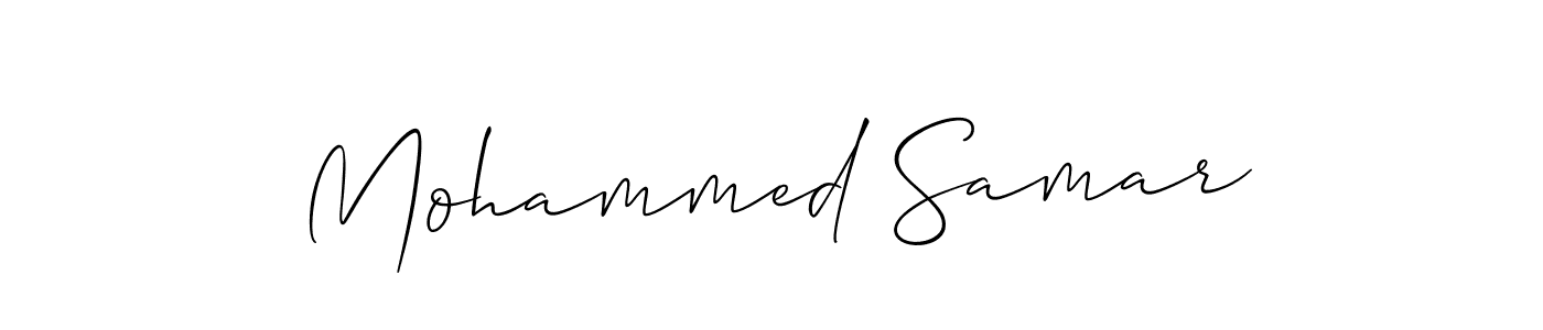 Create a beautiful signature design for name Mohammed Samar. With this signature (Allison_Script) fonts, you can make a handwritten signature for free. Mohammed Samar signature style 2 images and pictures png