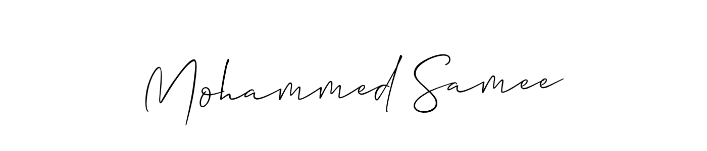 Create a beautiful signature design for name Mohammed Samee. With this signature (Allison_Script) fonts, you can make a handwritten signature for free. Mohammed Samee signature style 2 images and pictures png