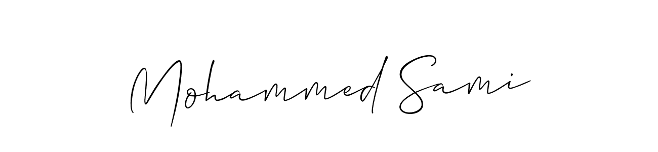 Make a beautiful signature design for name Mohammed Sami. With this signature (Allison_Script) style, you can create a handwritten signature for free. Mohammed Sami signature style 2 images and pictures png