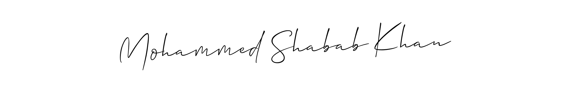 You can use this online signature creator to create a handwritten signature for the name Mohammed Shabab Khan. This is the best online autograph maker. Mohammed Shabab Khan signature style 2 images and pictures png