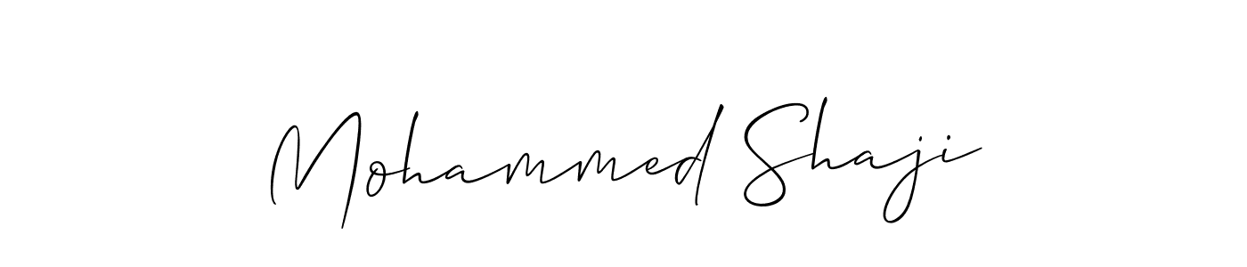 Make a beautiful signature design for name Mohammed Shaji. With this signature (Allison_Script) style, you can create a handwritten signature for free. Mohammed Shaji signature style 2 images and pictures png