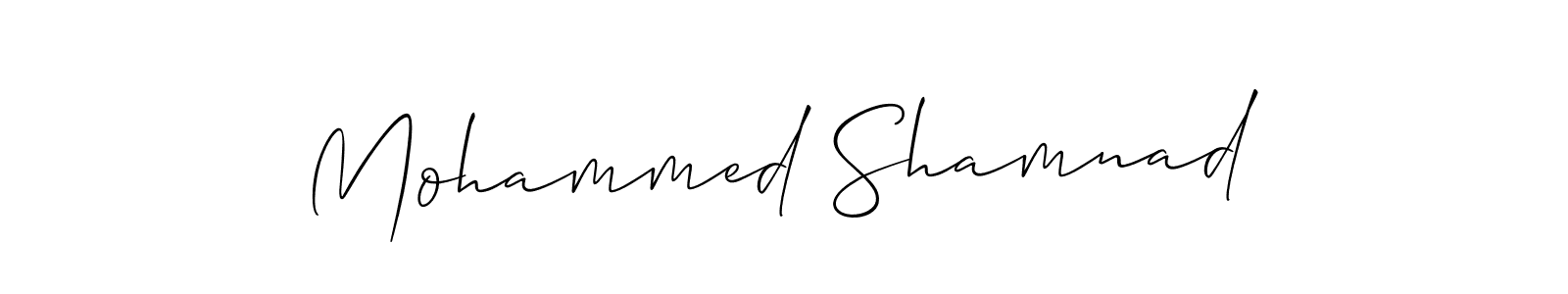 Design your own signature with our free online signature maker. With this signature software, you can create a handwritten (Allison_Script) signature for name Mohammed Shamnad. Mohammed Shamnad signature style 2 images and pictures png