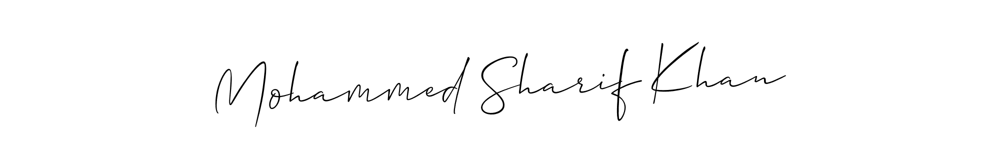 Use a signature maker to create a handwritten signature online. With this signature software, you can design (Allison_Script) your own signature for name Mohammed Sharif Khan. Mohammed Sharif Khan signature style 2 images and pictures png
