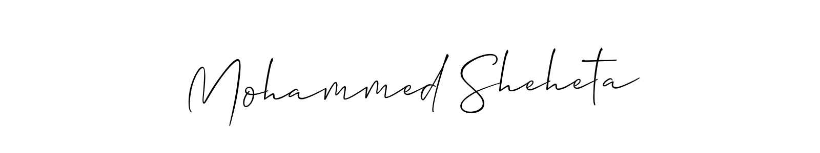 Use a signature maker to create a handwritten signature online. With this signature software, you can design (Allison_Script) your own signature for name Mohammed Sheheta. Mohammed Sheheta signature style 2 images and pictures png