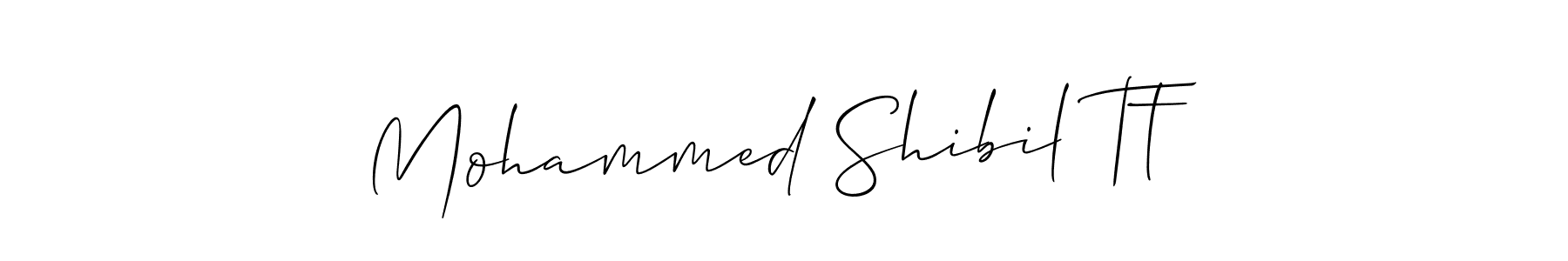 How to make Mohammed Shibil Tt signature? Allison_Script is a professional autograph style. Create handwritten signature for Mohammed Shibil Tt name. Mohammed Shibil Tt signature style 2 images and pictures png