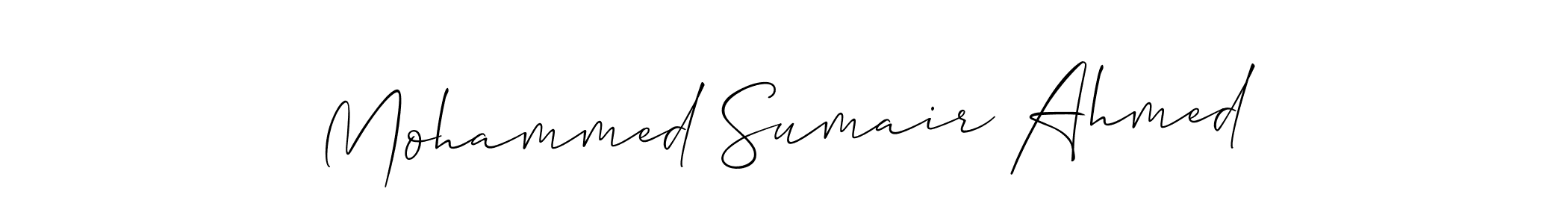 Use a signature maker to create a handwritten signature online. With this signature software, you can design (Allison_Script) your own signature for name Mohammed Sumair Ahmed. Mohammed Sumair Ahmed signature style 2 images and pictures png