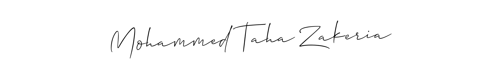 It looks lik you need a new signature style for name Mohammed Taha Zakeria. Design unique handwritten (Allison_Script) signature with our free signature maker in just a few clicks. Mohammed Taha Zakeria signature style 2 images and pictures png
