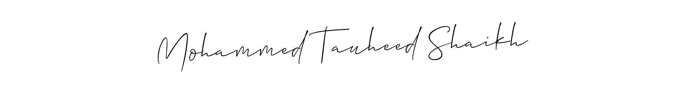 Also You can easily find your signature by using the search form. We will create Mohammed Tauheed Shaikh name handwritten signature images for you free of cost using Allison_Script sign style. Mohammed Tauheed Shaikh signature style 2 images and pictures png