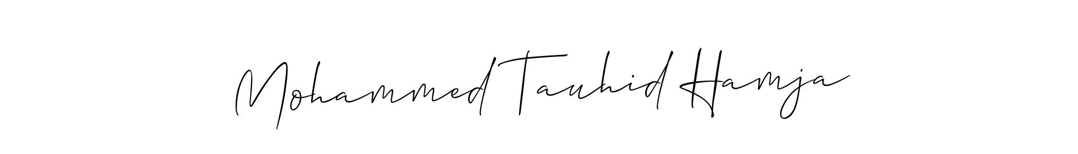 Make a beautiful signature design for name Mohammed Tauhid Hamja. With this signature (Allison_Script) style, you can create a handwritten signature for free. Mohammed Tauhid Hamja signature style 2 images and pictures png