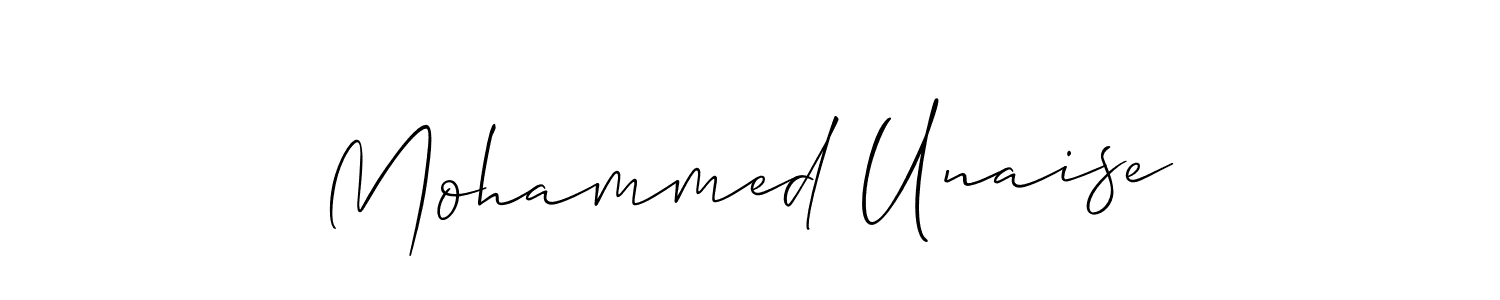 How to Draw Mohammed Unaise signature style? Allison_Script is a latest design signature styles for name Mohammed Unaise. Mohammed Unaise signature style 2 images and pictures png