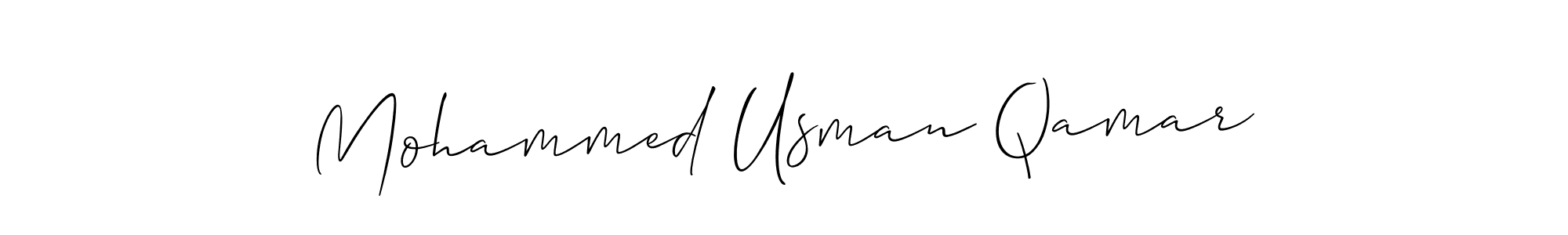 if you are searching for the best signature style for your name Mohammed Usman Qamar. so please give up your signature search. here we have designed multiple signature styles  using Allison_Script. Mohammed Usman Qamar signature style 2 images and pictures png