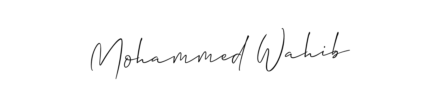 Design your own signature with our free online signature maker. With this signature software, you can create a handwritten (Allison_Script) signature for name Mohammed Wahib. Mohammed Wahib signature style 2 images and pictures png