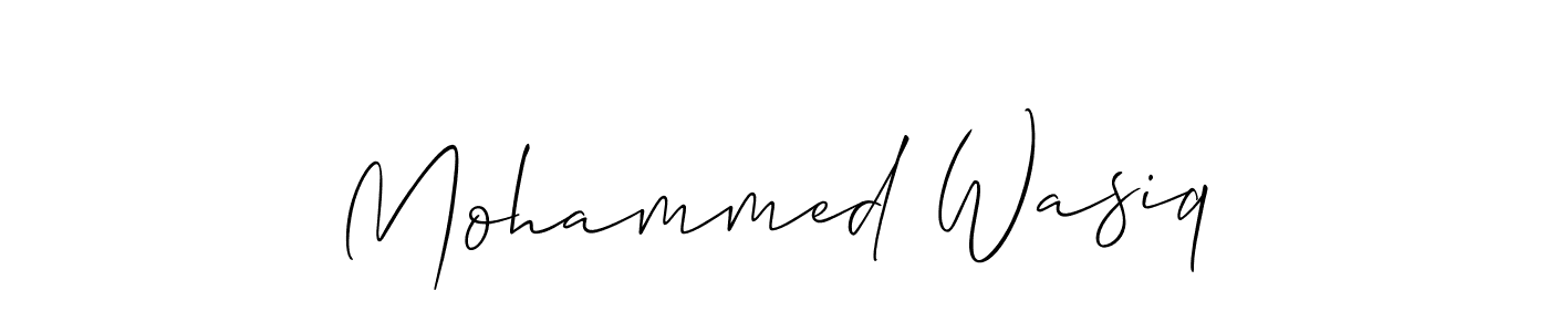 How to Draw Mohammed Wasiq signature style? Allison_Script is a latest design signature styles for name Mohammed Wasiq. Mohammed Wasiq signature style 2 images and pictures png