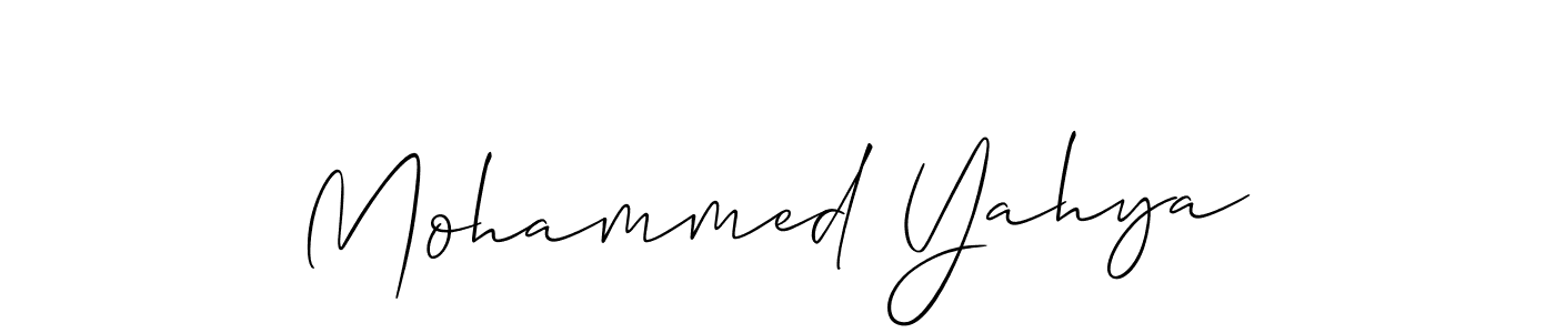 It looks lik you need a new signature style for name Mohammed Yahya. Design unique handwritten (Allison_Script) signature with our free signature maker in just a few clicks. Mohammed Yahya signature style 2 images and pictures png