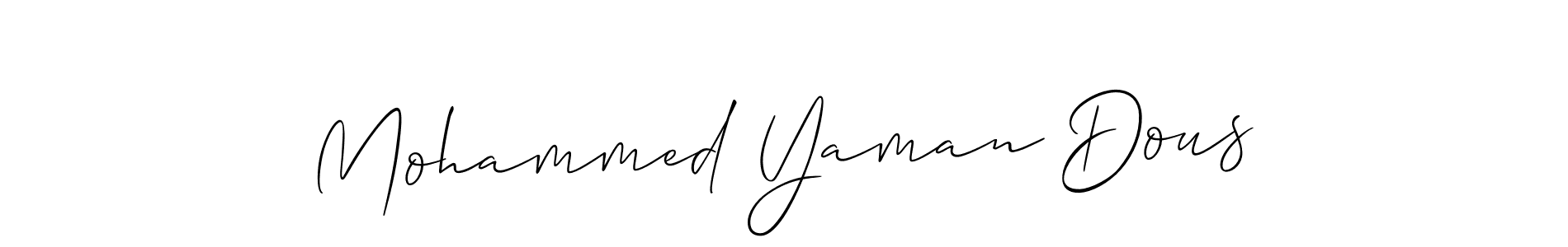 Mohammed Yaman Dous stylish signature style. Best Handwritten Sign (Allison_Script) for my name. Handwritten Signature Collection Ideas for my name Mohammed Yaman Dous. Mohammed Yaman Dous signature style 2 images and pictures png