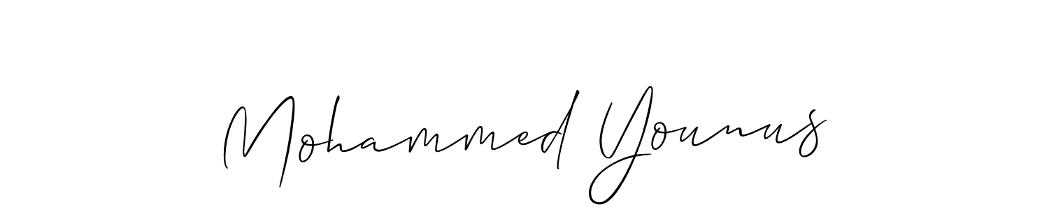 How to make Mohammed Younus name signature. Use Allison_Script style for creating short signs online. This is the latest handwritten sign. Mohammed Younus signature style 2 images and pictures png